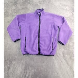 Vintage REI Fleece Jacket Sz L Women’s Purple Full Zip Made in USA Polartec C15